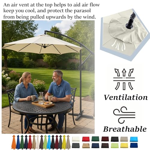 Sombrilla protectora UV 50+ de 2 m con 6 varillas, ideal para renovar tu terraza 3