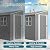 4x10 Ft Outdoor Metal Shed, Heavy-Duty Storage Shed with Floor Kit for Tools and Bikes, Lean to Shed with Left/Right Door and 2 Windows