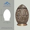 Black and Gold Cremation Urn by Liliane Memorials - Urns for Human Ashes Remains - Brass - Suitable for Funeral Cemetery Burial or Niche - Large Size for Adults up to 200 lbs - Egg Shape