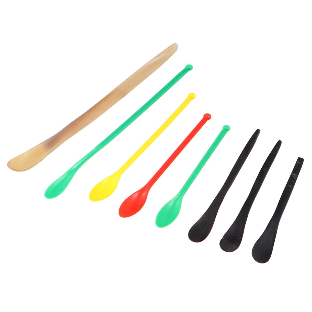 Cabilock Synthetic Laboratory 8pcs Set Reagent Scoop for Sampling Lab Use Random