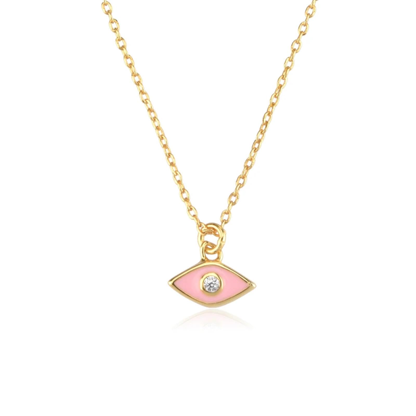 Collier long oeil de lune en turquoise blanche style tiny luxury - 7