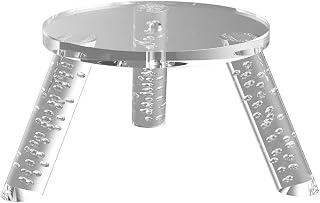 YJDOORPLAY Desk Speaker Stand for Echo Studio and Dot Max, Acrylic Stand Holder (Transparent)