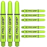 Target Darts 3er Sets Pro Grip Schäfte - insgesamt 9 Stück Dartpfeil, Grün, Mittel