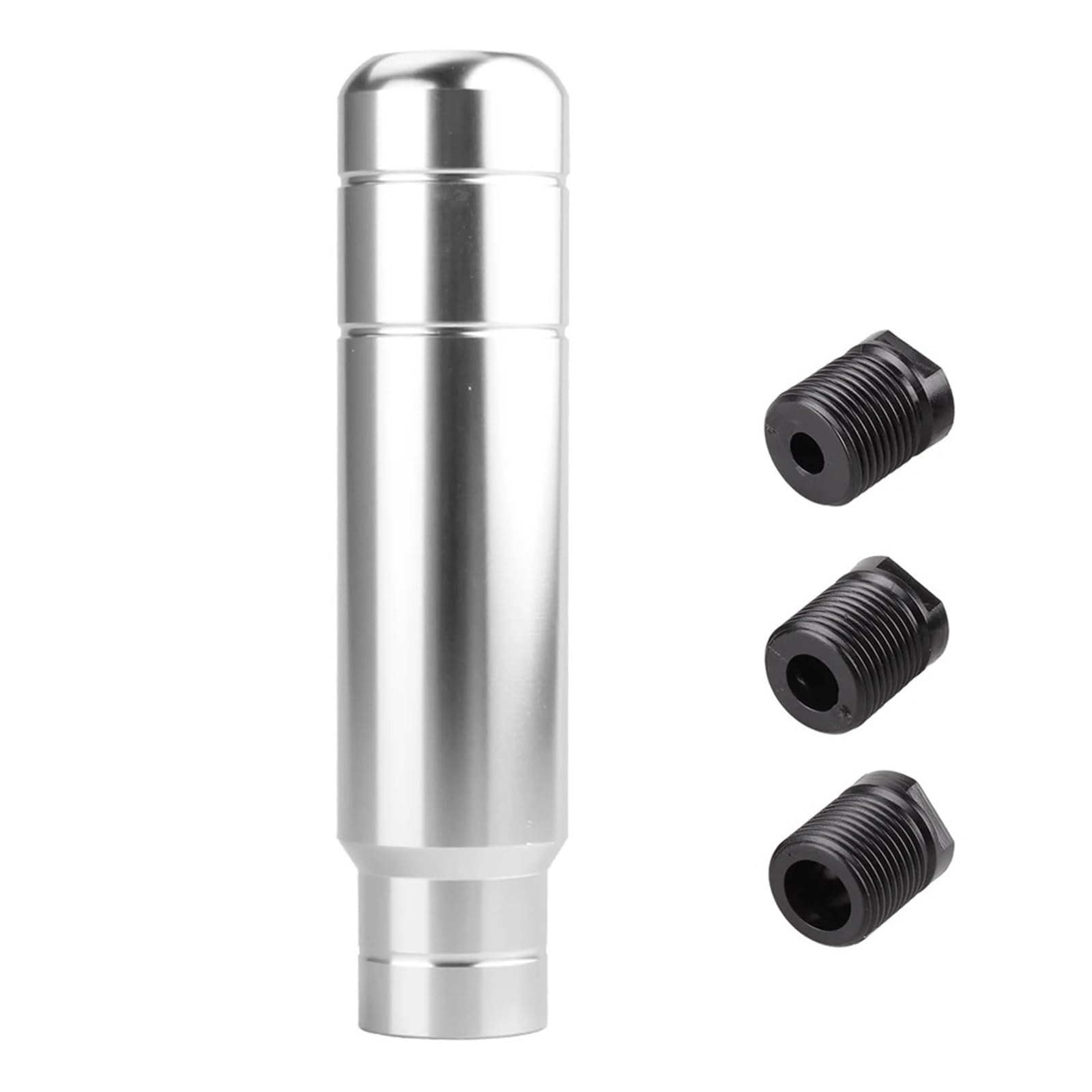 DAJMSUY 13cm Aluminum Car Gear Shift Knob Shifter Lever Head for Universal Manual Transmission Car Gear Shift(Silver)