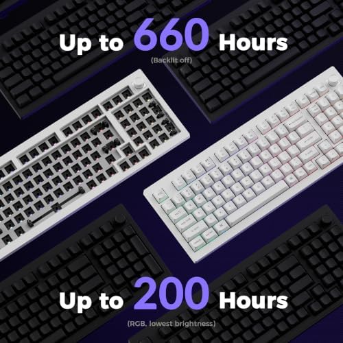 Keychron V5 Ultra 96% Wireless Mechanical Keyboard with 8000Hz Polling Rate & NKRO, Hot-Swappable RGB, Banana Switches, 97 Keys, 2.4GHz/Bluetooth/Wired, OSA PBT Keycaps, for Mac/Win/Linux - White — view 5
