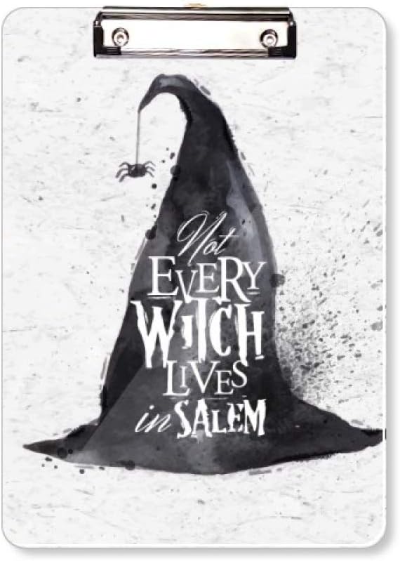 Ink Effect Wizard Hat Halloween Witch Clipboard Folder Writing Pad Backing Plate A4