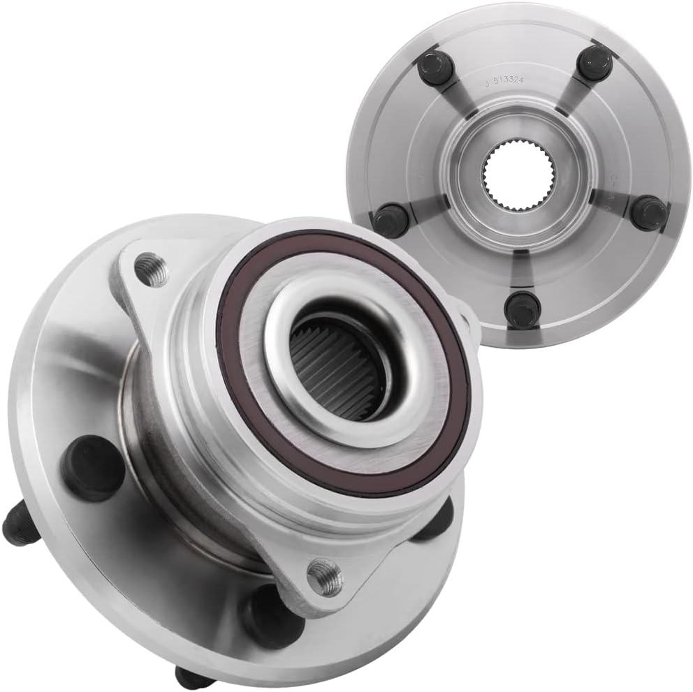 [2-Pack] 513324 - Front Driver and Passenger Side Wheel Hub Bearing Assembly Compatible with 2011-2020 Dodge Durango, 2011-2020 Jeep Grand Cherokee, 5-Lug Hub