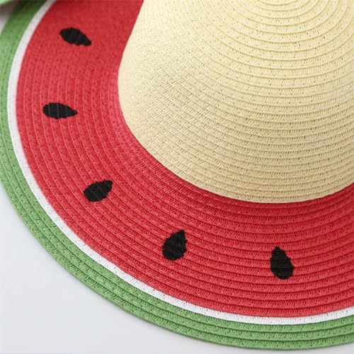 Fruit Printed Kids Sun Hat Boys Girls Watermelon Pattern Sunshade Beach Hat Foldable Fisherman Caps4