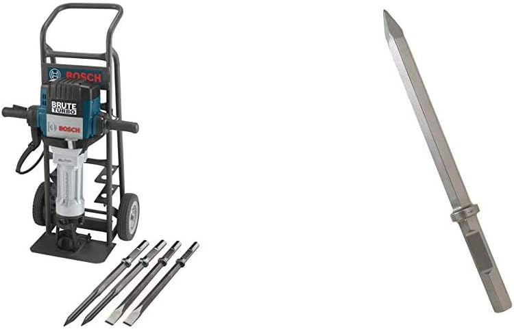 BOSCH BH2770VCD 120-Volt 1-1/8 Hex Breaker Hammer Brute Turbo Deluxe Kit with Deluxe Cart and BOSCH HS2161 20 In. Moil Point 1-1/8 In. Hex Hammer Steel