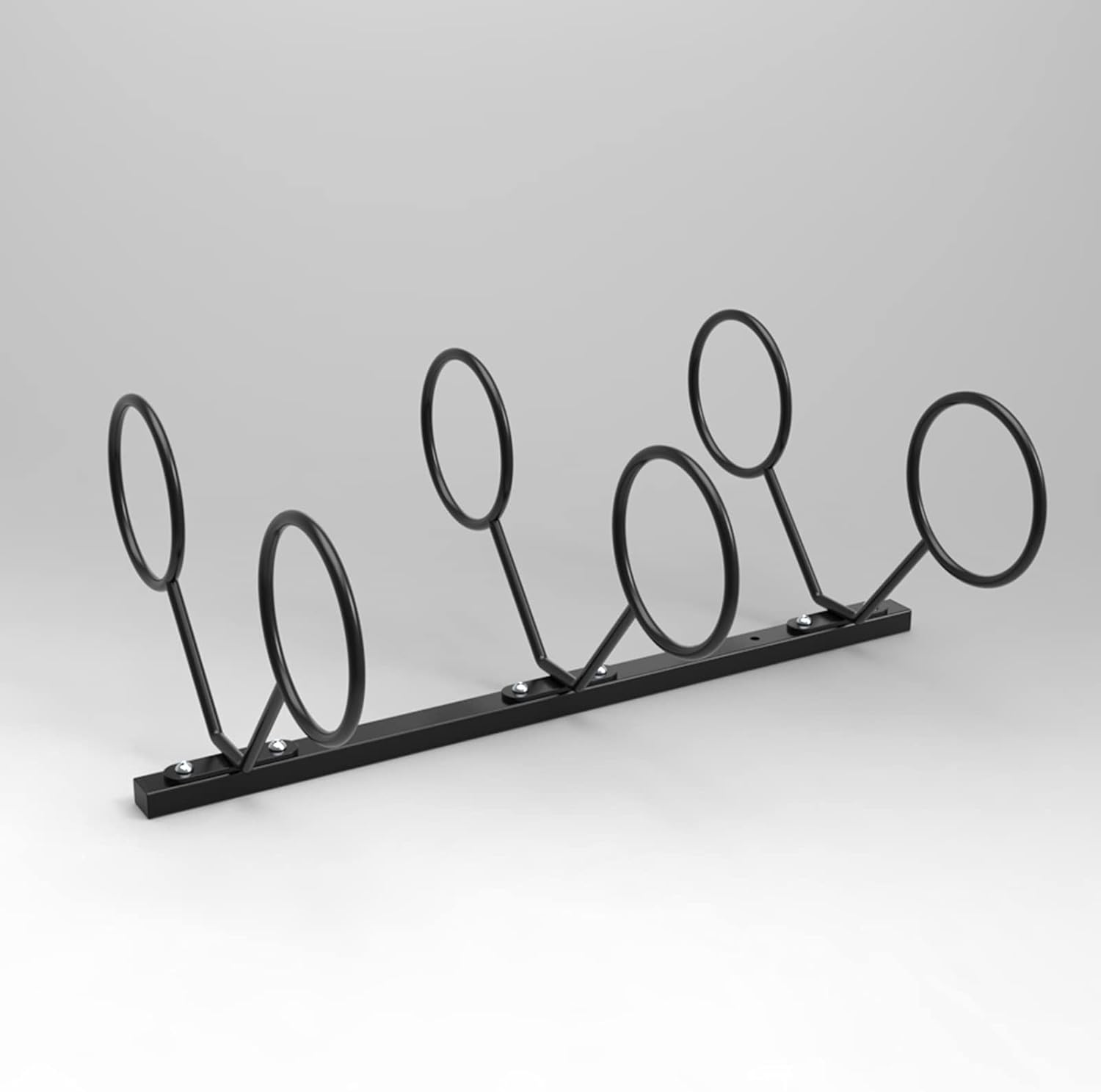 Wall Mounted Ball Storage Rack Holder for Basketball Football Volleyball, Home/Garage/Store Sports Ball Organizer, Hold 6 Balls, Black,