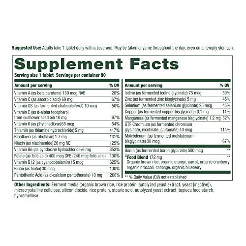 Megafood, One Daily Iron Free, Supports Optimal Health And Wellbeing, Multivitamin And Mineral Supplement, Gluten Free, Vegetarian - 90 Tablets #TOP5