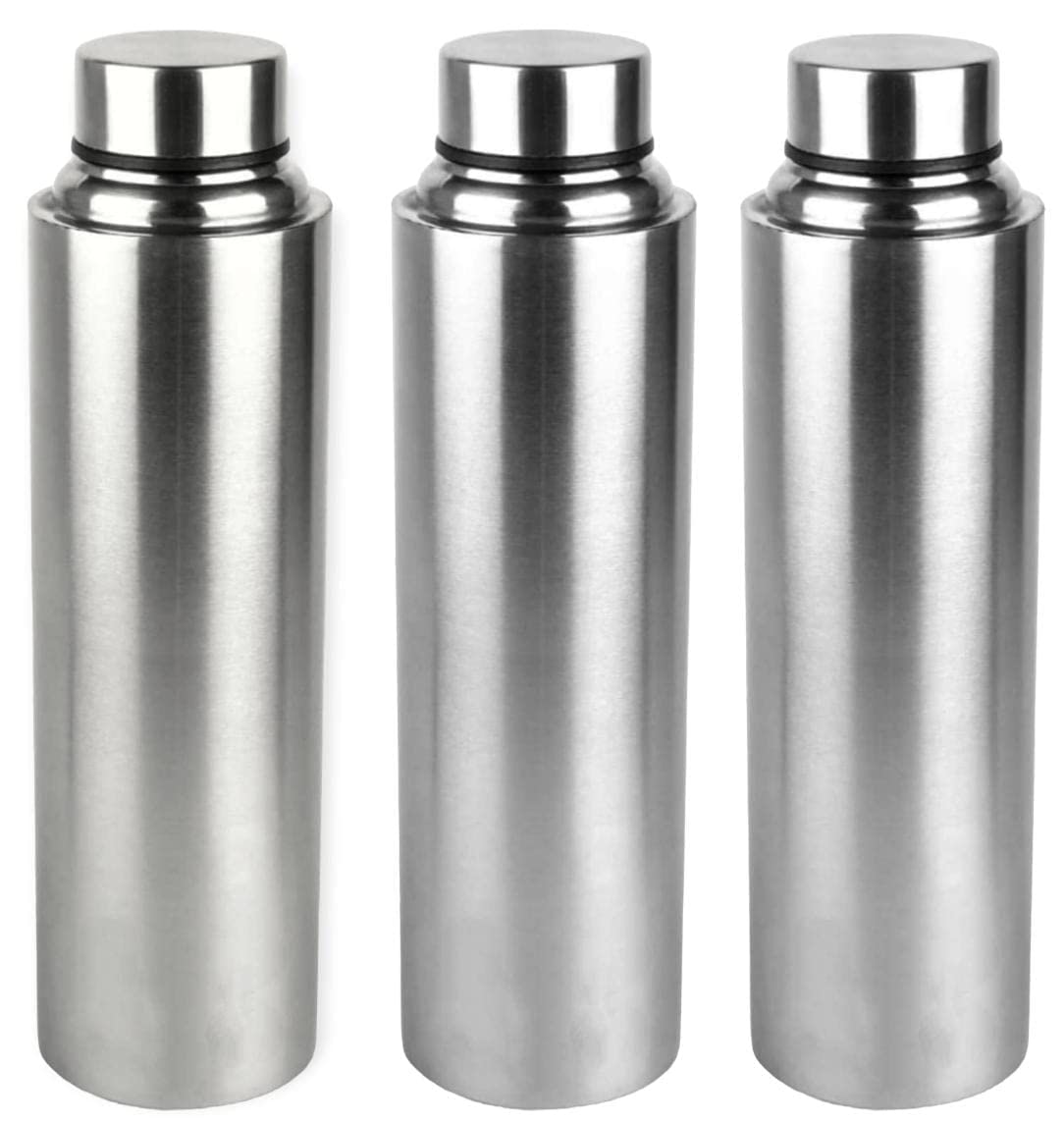 VISAXMI Super 500 Stainless Steel Water Bottle - 500ml, Silver (Pack of 3) - Leak Proof, Ideal for Office, Gym, Kids, Home, Kitchen, Hiking and Travel (B0BZPMX7VN) Amazon Price History, Amazon Price Tracker