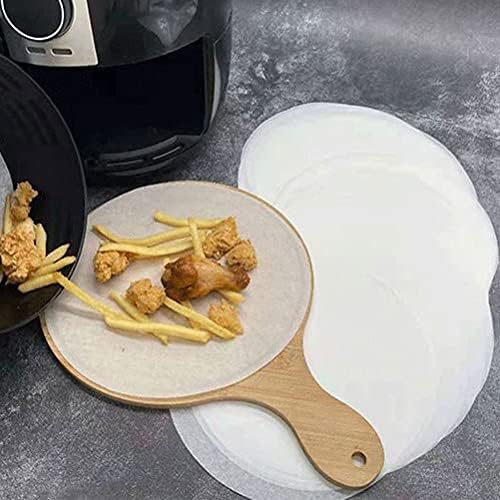 100 Pcs Baking Parchment Circles, 8 Inch Round Cake Liners Baking Parchment Circles Baking Paper for Round Cake Tin Air Fryer Springform Cake Tin Tortilla Press