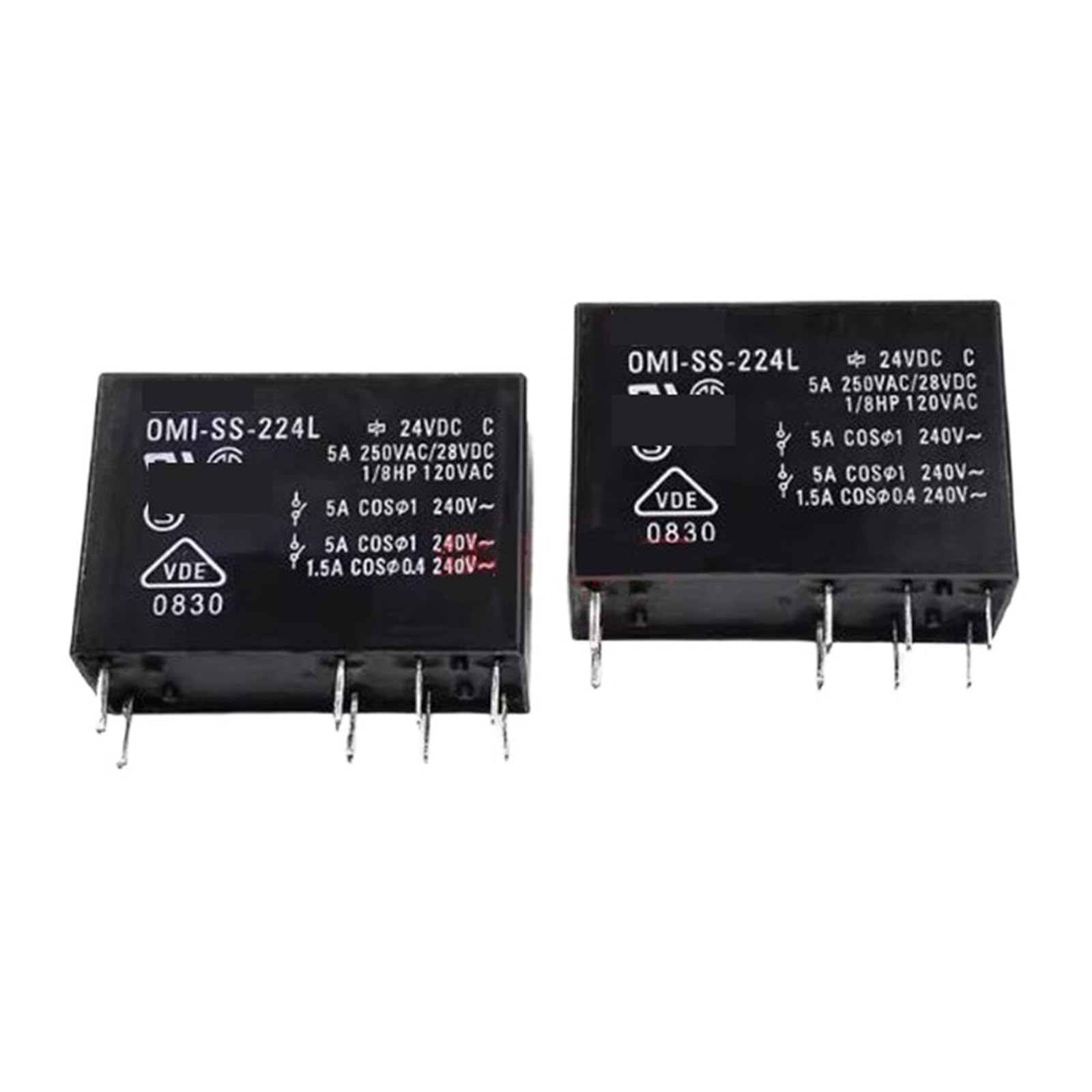 Relais 24V DCV24 OMISS224L 5A pour automatisation de portail et contrôle de moteurs
