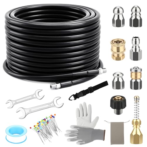 Sewer Jetter Kit with 5 Nozzles