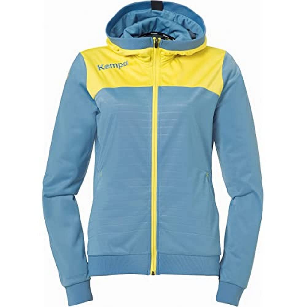 Kempa Women's Emotion 2.0 Kapuzenjacke Jacket, Dove Blau/limonengelb, M