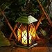 Tomshine Linterna Solar con Vela Efecto Luz LED Solar Jardín Lámpara,Estilo Vintage,...