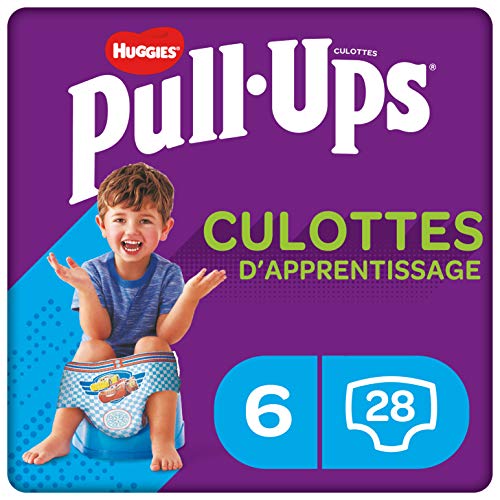 Huggies - Bragas de aprendizaje para niño, talla 2-4 años (15-23 kg), 28 bragas con indicador de humedad y tecnología absorbente innovadora