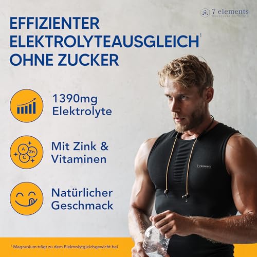 Elektrolyte OHNE ZUCKER - 30 Stück - 1390mg Elektrolyte für Sport und gegen Kater - Elektrolyt Pulver kalorienarm und zuckerfrei - Premium Electrolytes mit Orange-Geschmack – 300g – Bild 3