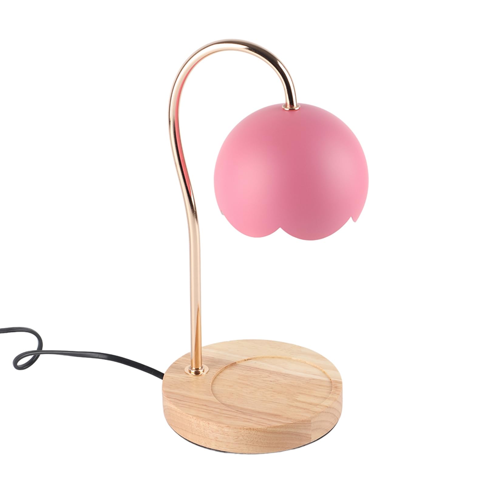 Lampe Chauffe-bougie, Dimmable No Flame Candle Melting Metal Candle Warmer Lantern for Yankee Candle Large Jar (Rose)