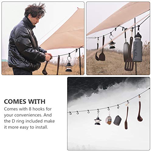 TEHAUX Barraca Ao Ar Livre Barraca de Acampamento Varal Com Ganchos Portátil Acampamento Cordão para