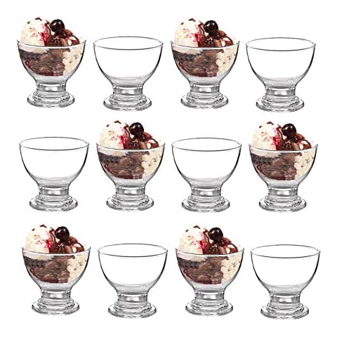 GK Global Kitchen Glass Dessert Bowls Set Cover