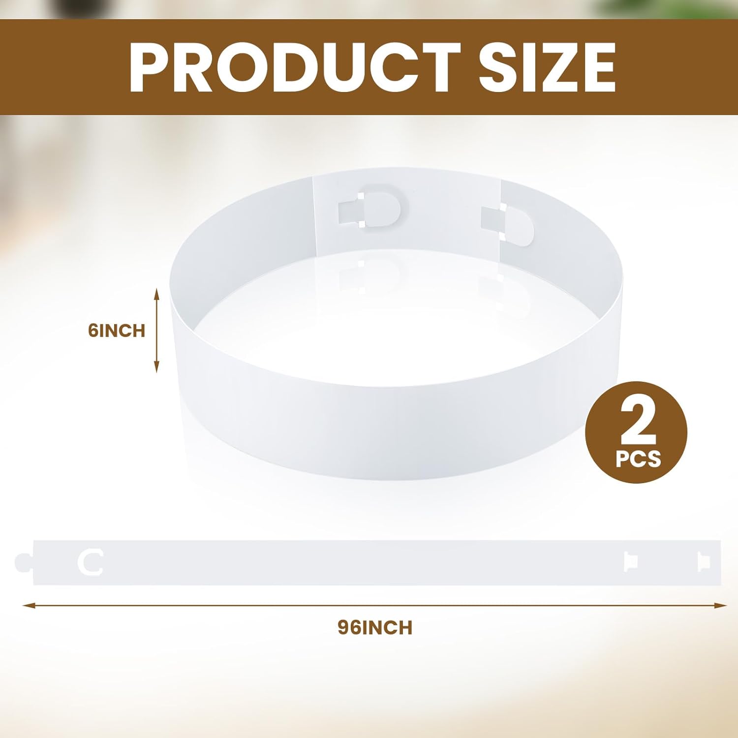 2 Pcs 96” Splash Guard for Floor Scrubbers Adjustable Splash Guard with Slots for Applicable Different Sizes Scrubbers, Stripping Floors Protect Walls