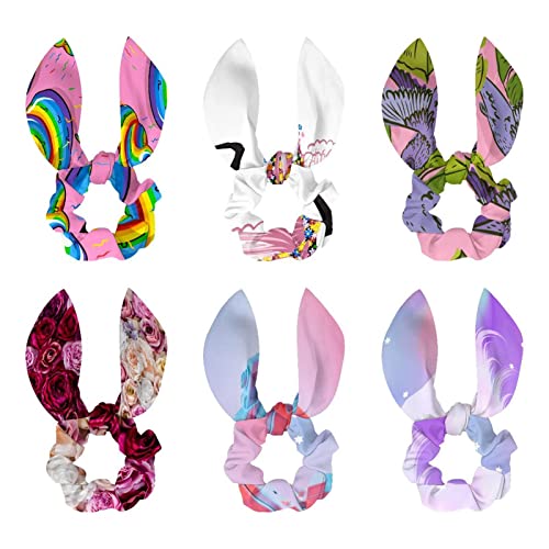 Chouchous licorne aquarelle pour coiffer une queue de cheval épaisse à l'école