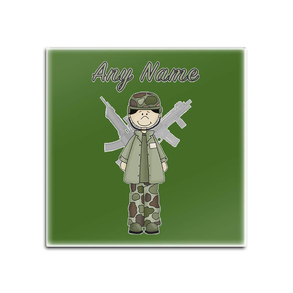 Sous-verre militaire pour l'apéritif des soldats tapis de verre vert carré