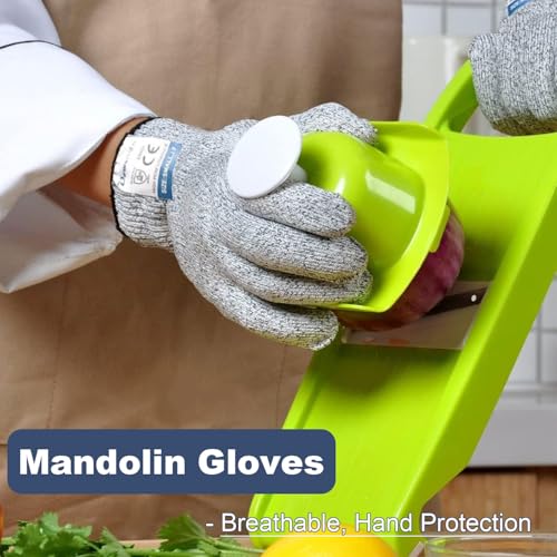 Image of Dowellife Cut Resistant Gloves Food Grade Level 5 Protection, Safety Kitchen Cut Gloves for Chef Oyster Shucking Mandolin Knife Butcher Meat Cutting