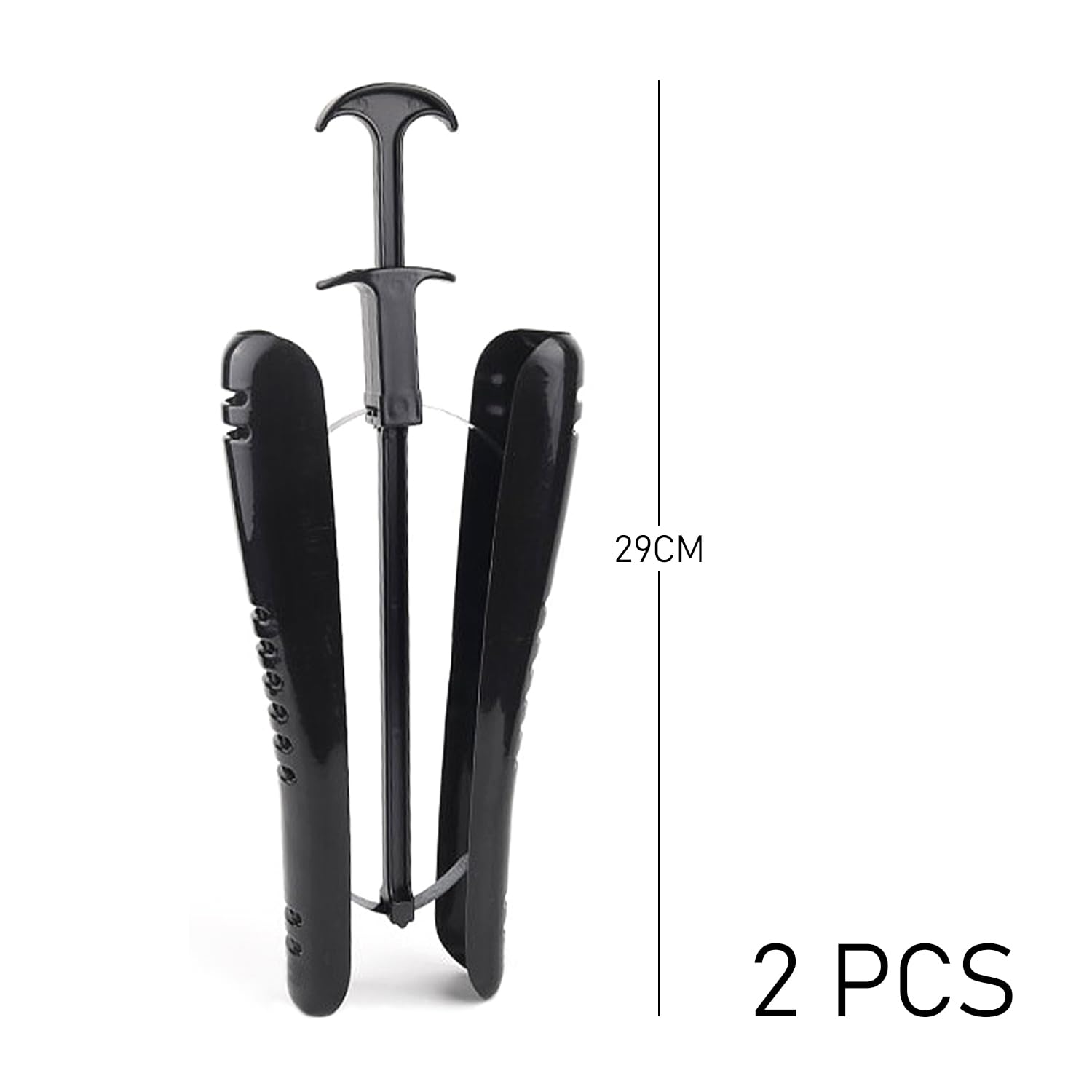 1 Par De Tensores De Botas Moldados Soportes De Resortes Hormas Ajustables Para Botas De Media Altura Nieve Y Piel Negro 29 Cm