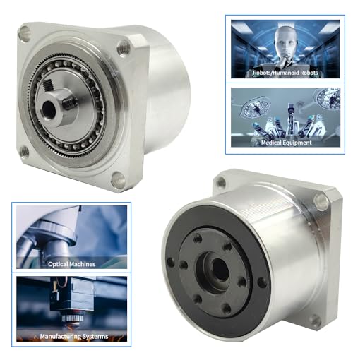 PGFUN Harmonic Gear Drive Reducer Small Strain Wave Gearbox Gearbox 50:1 Rotary Reduction Actuator, Fits Nema 17 Stepper Motor (Flange Output)