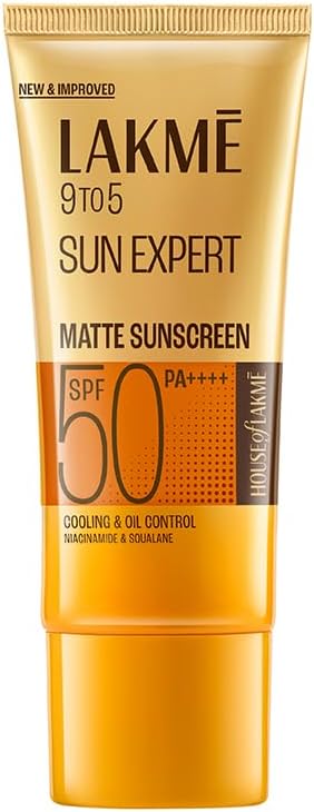 - Lakme SPF 50 PA++++ Sunscreen Lotion for Bright Skin | In Vivo Tested | UVA UVB Blue Light Protection | Water light| No White Cast | Niacinamide| For All Skin Types | 50 ml