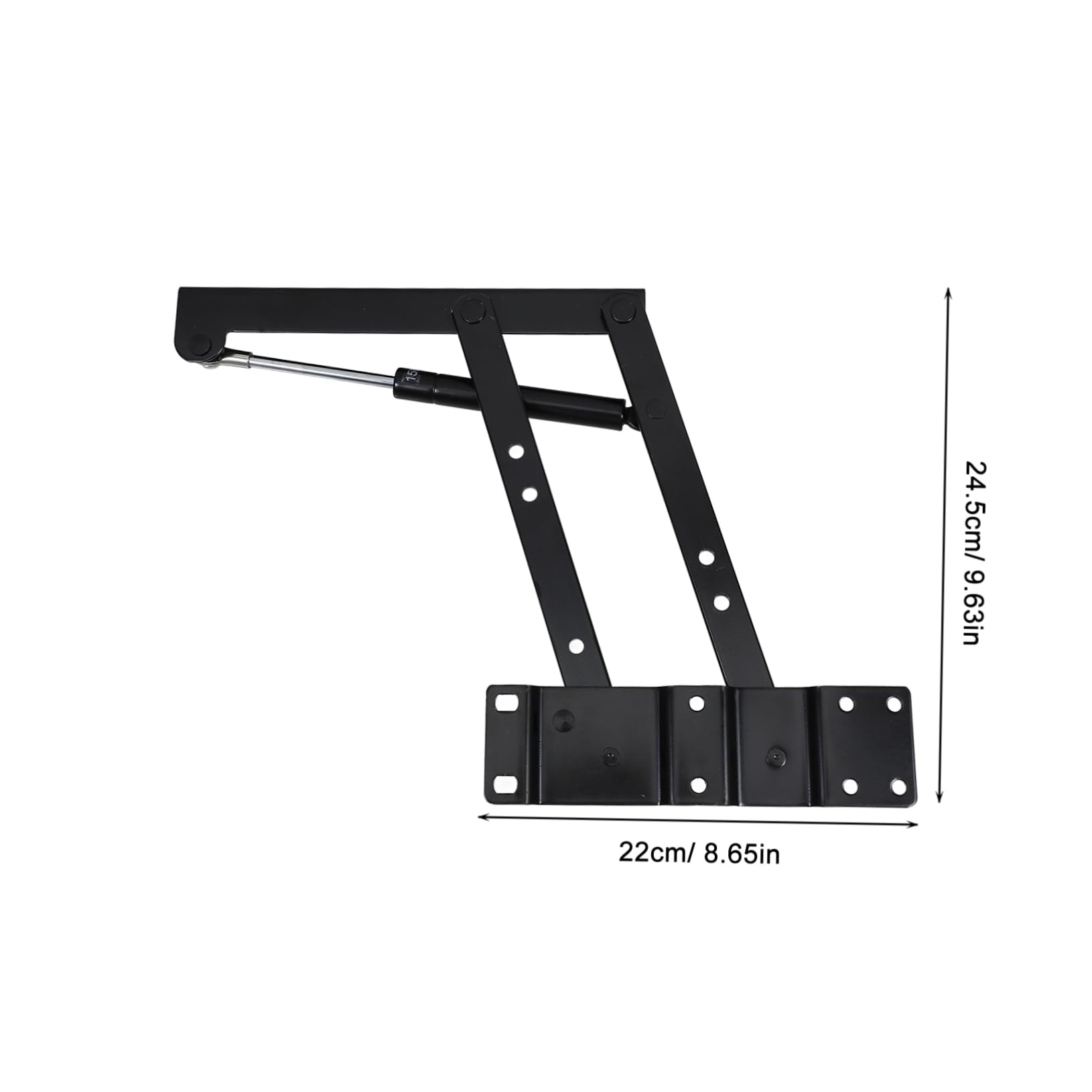 Hemobllo Mesa Telescópica Ahorro de Espacio y Estructura Resistente para Soporte Elevador de Hierro Negro Mesas Auxiliares y Muebles Funcionales