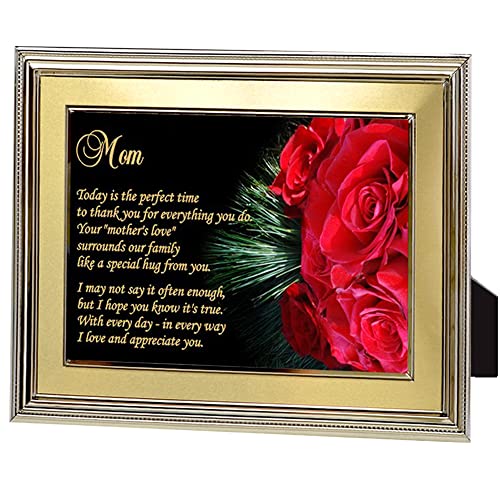 Sweet Mom Gift from Son or Daughter for Valentine's Day, Touching Poem for Mother in 5x7 Frame