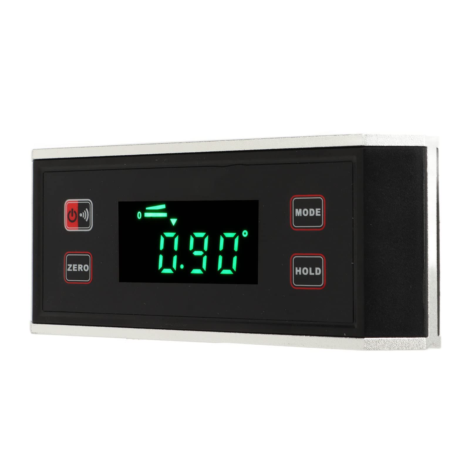 Goniometro Digitale Retroilluminato LCD, Schermo Inclinometro Digitale, Cercatore Angolare Inclinometro con Base Magnetica Impermeabile IP65 con Scanalatura a V