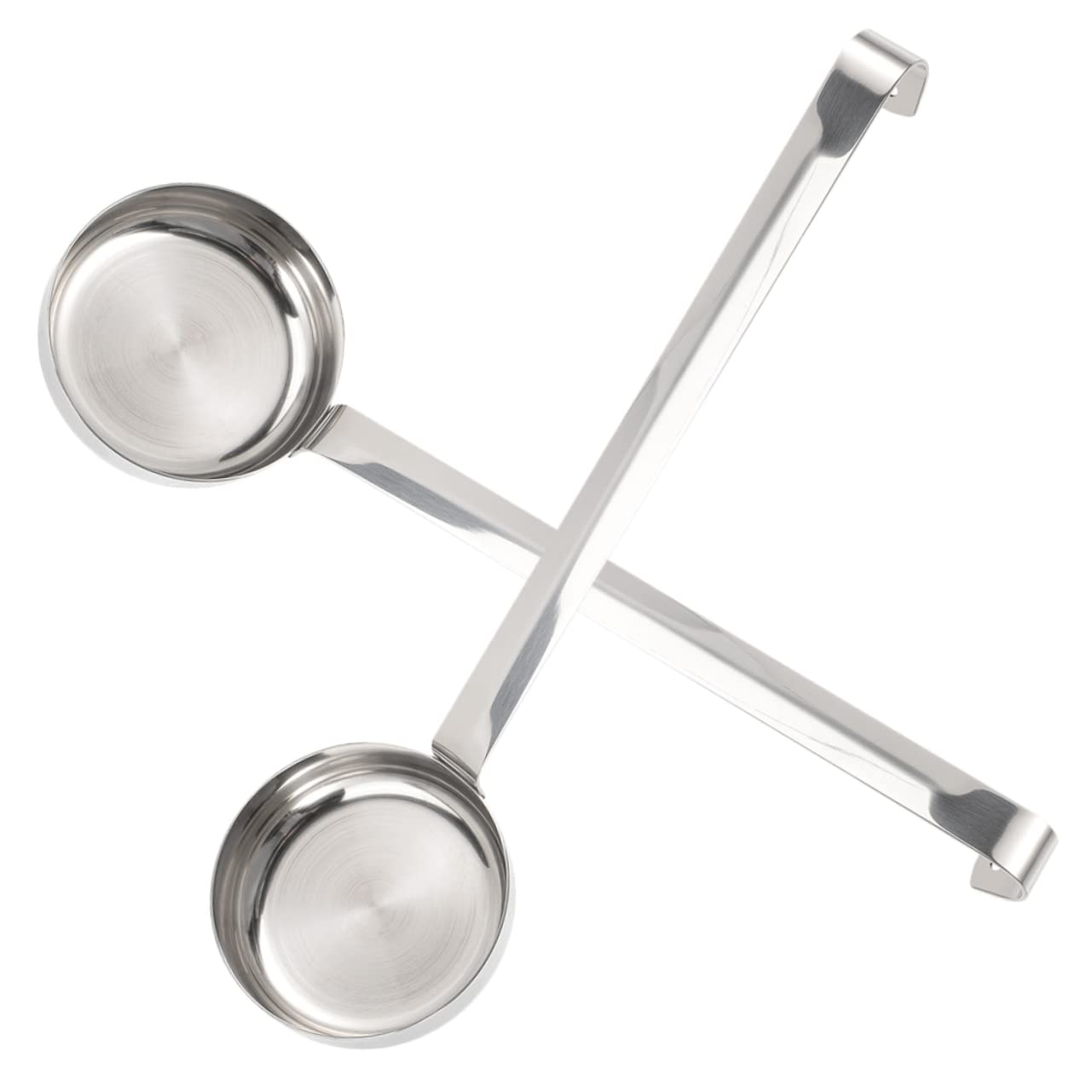 SOLUSTRE Flat Bottom Sauce Spoon Long Handle Professional Kitchen Spoon for Restaurant Home Use