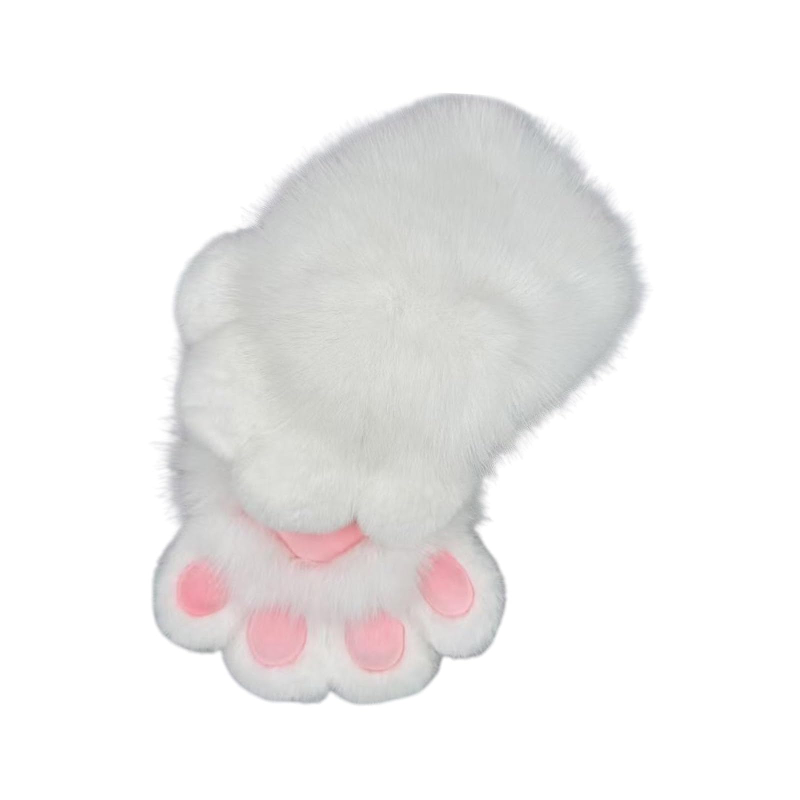 MHADBKH Faux Furs Animal Foxes Paws Mittens Halloween Cosplay Costume Accessories Cats Paws Gloves With Claws Fursuit Gift Faux Furs Plush Furry Cats Claw Gloves Fursuit