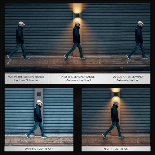 LEDSone LED Wall Lights Outdoor Up Down Wall Lamp Wall Wash Light Modern Wall Sconce IP54 Lighting Black 10W Aluminum Wall Wash Light for Living Room Bedroom Hallway Corridor Stairs - Image 4
