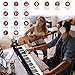 Portable Piano Keyboard 88 Keys: Semi-Weighted Folding Digital Piano Bluetooth, 128 Tones & Silent Mode TERENCE Electric Folding Piano Kit for Adult (Ink Black)