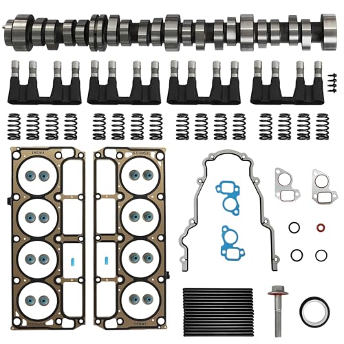 NON/AFM DOD Camshaft Kit W/Valve Lifter Spring & Head Gasket & Timing Cover Gasket Fit For GM Chevy Suburban Trailblazer GMC Sierra Saab Buick Isuzu 5.3L V8 Truck/SUV Engines 2007-2013