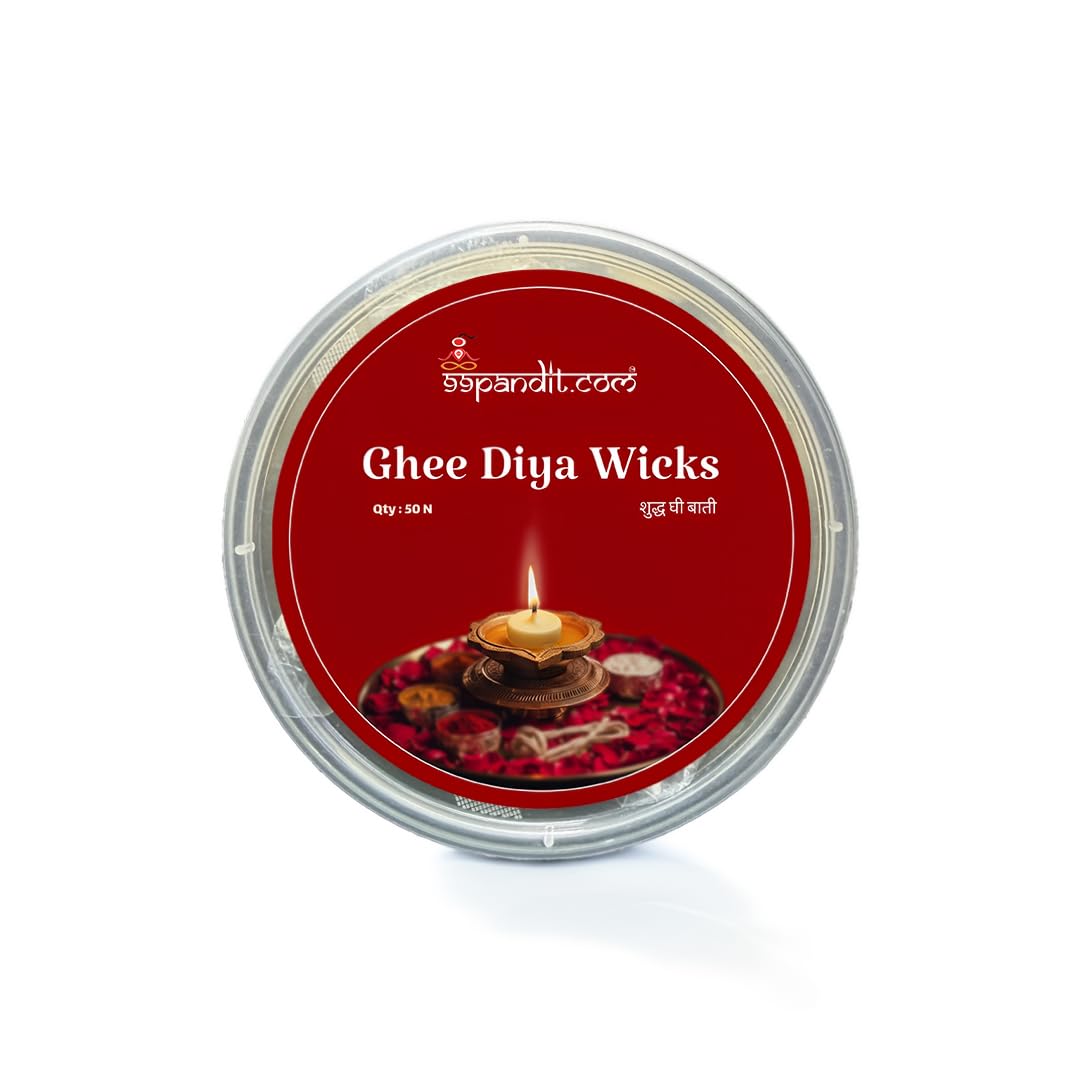 Premium Phool Batti with Pure Cow Ghee – Cotton Diya Wicks for Puja & Aarti (50 Pieces)-image-7