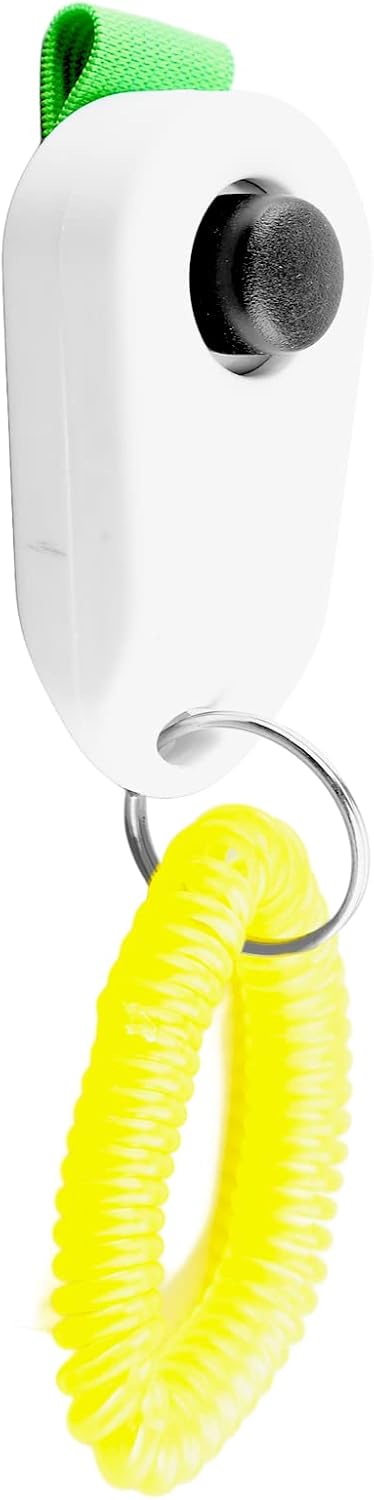 Zerodis Pet Dog Training Clicker with Wrist Bands Strap Assorted Color Dog Positive Behavior Rein for Pets All Ages Puppy and Adult Dogs Built in Poop Bag Dispenser Easily Carrying