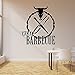 NSRJDSYT Véritable Barbecue Sticker Mural Saucisse Tête De Taureau Couteau Cuisine Alimentaire Boeuf BBQ Restaurant Décor Intérieur Art Vinyle Fenêtre Autocollants 56x64cm