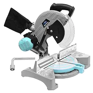 GIGAWATTS 255B 10 Inch Mitre Saw 1800W Heavy Duty 5500 RPM Corded Electric Meter Cut Off Machine 255mm Cutting Disc Dia for Wood Furniture Aluminum Pipe Cutter