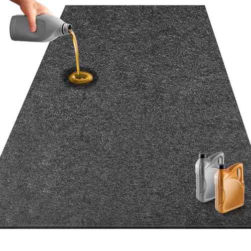 Tixanf Garage Floor Mats For Under Car,6.6X8.5 Ft Oil Spill Mat