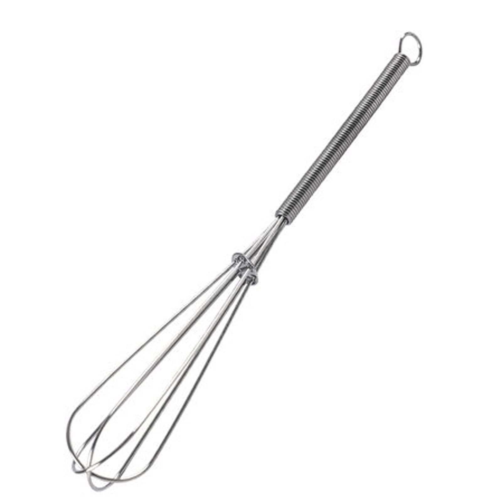 Batidor de huevos pequeño, apto para batir líquido de huevo, tonificar, mantequilla, crema batida, etc., acero inoxidable, plata, 17,5 cm