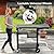 MASTER COOK Grill Table Outdoor Grill Cart Pizza Oven Table with Wheels, 44"x 23" Large Space Outdoor Prep Table Ideal for Big Horn Outdoors Pizza Oven