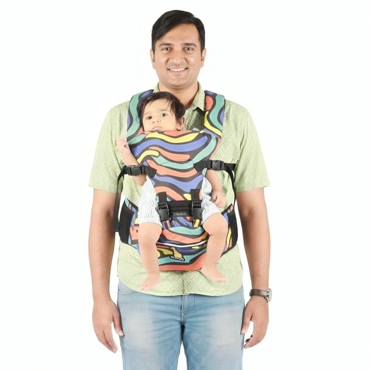 Image of My Giraffe Hippy Snug 2-in-1 Hip Seat Baby Carrier, Multi Wave