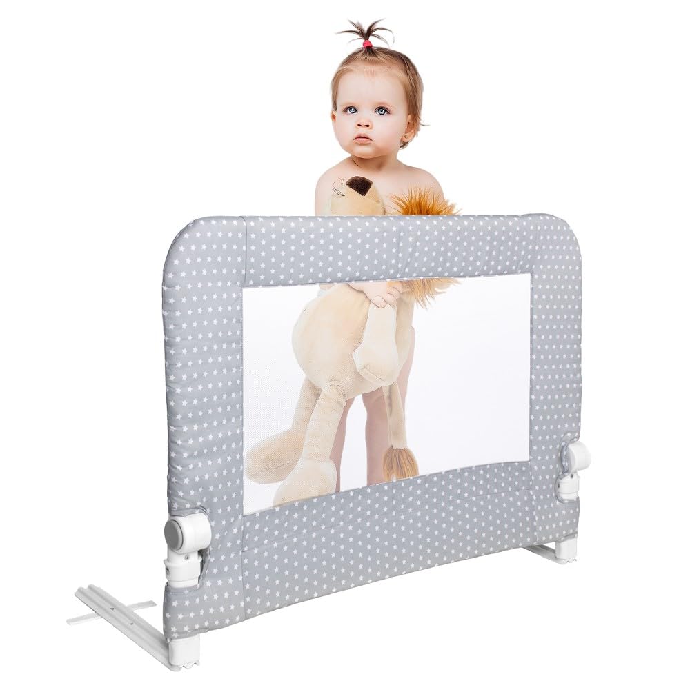 Barriera Di Sicurezza Pieghevole Per Letto Interbaby - Modello Stella 90cm, Per Bambini 18 Mesi-5 Anni - Foto 10